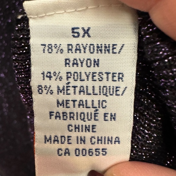 💎 Pennington's Metallic Sleeveless Blouse Purple - Picture 7 of 9